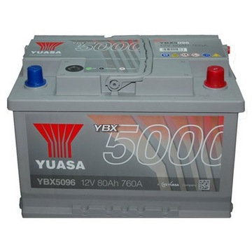 Акумулятор YUASA 80AH 740A YBX5096