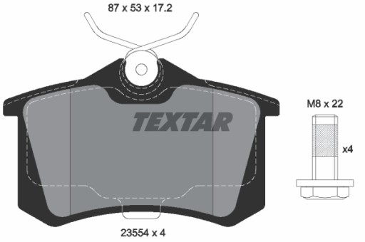 Tarcze Klocki TEXTAR Tył AUDI A8 1998-> - 3