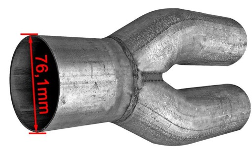 Трійник y-pipe розгалуження 76 мм на 2X 63 мм FENNO - 3