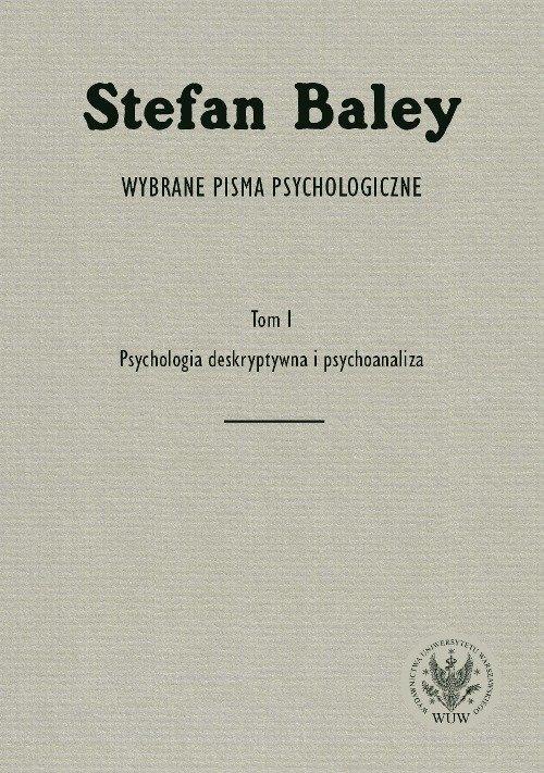 

Wybrane pisma psychologiczne. Tom 1. Psychologia d