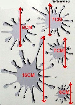 NAKLEJKA NALEPKA KLEKS KLEKSY PLAMY ZAPRAWKI SREBRNE EAN (GTIN) 5901256040022