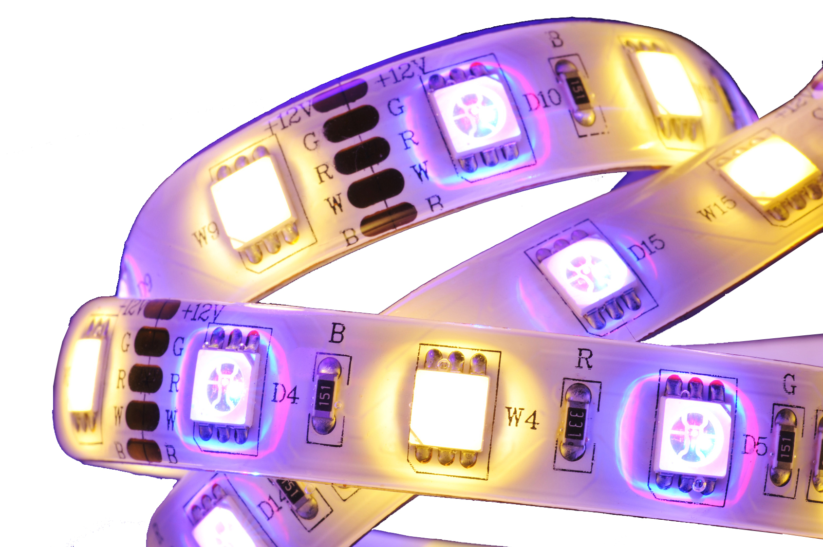 Led pásek Rgb W teplý 5050 300 led 5 m 12 V DC