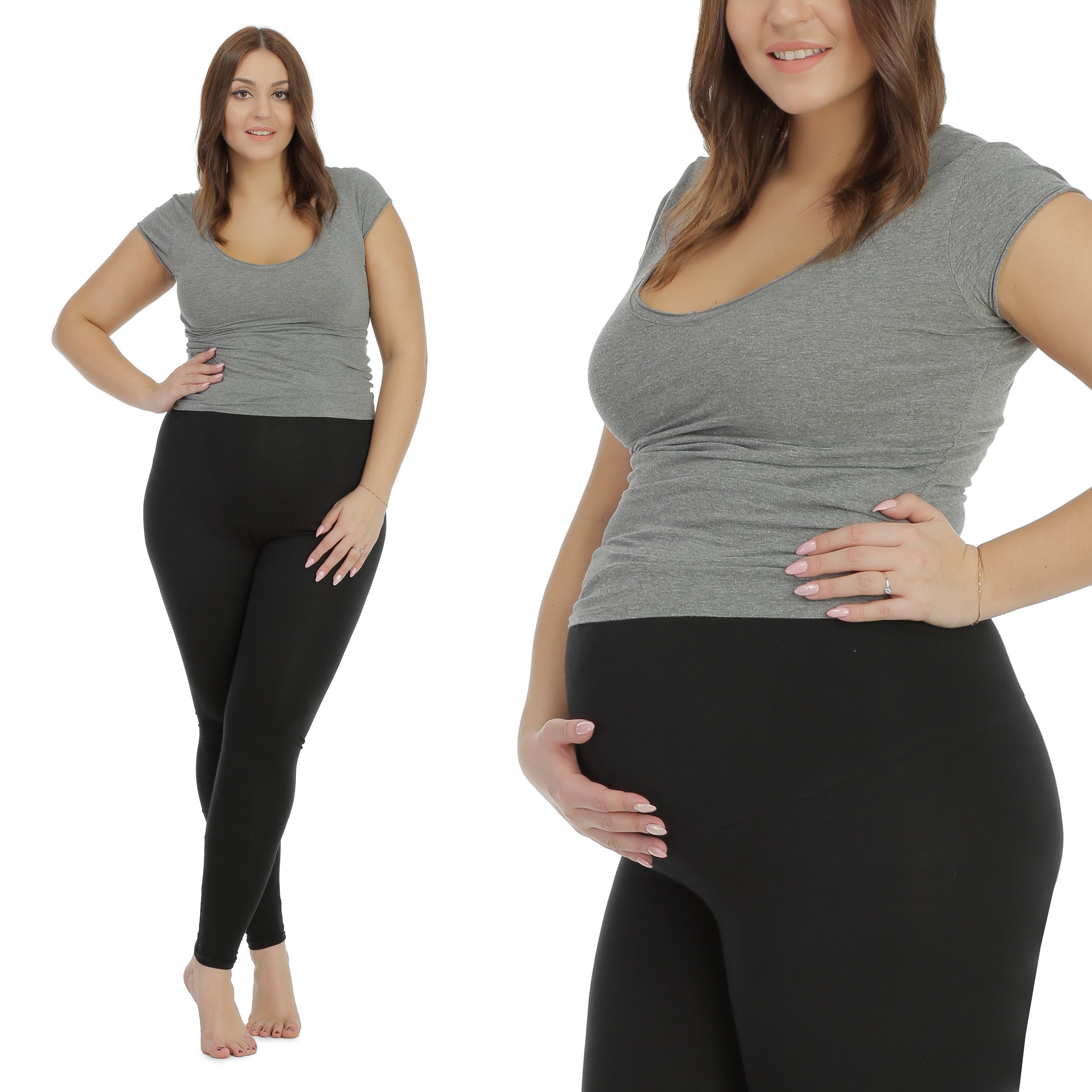 

Bensini Legginsy Getry Ciążowe Classic - czarne 48