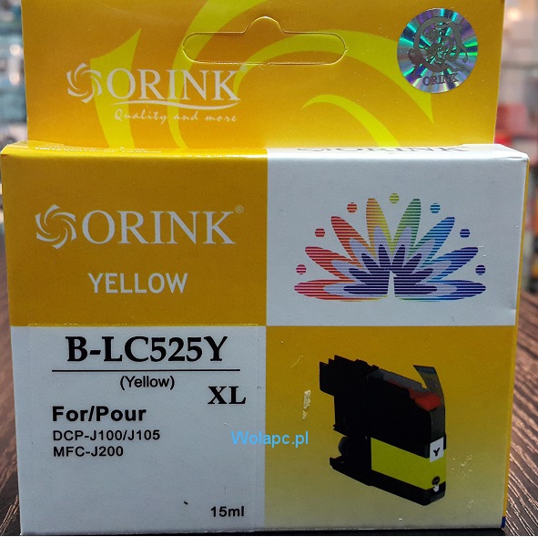 Orink do Brother LC525 LC-525 J100 J105 J200 Yello