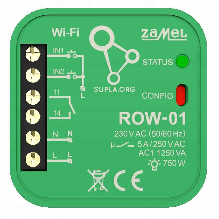 

Zamel Supla ROW-01 Odbiornik Wi-fi Inteligenty Dom