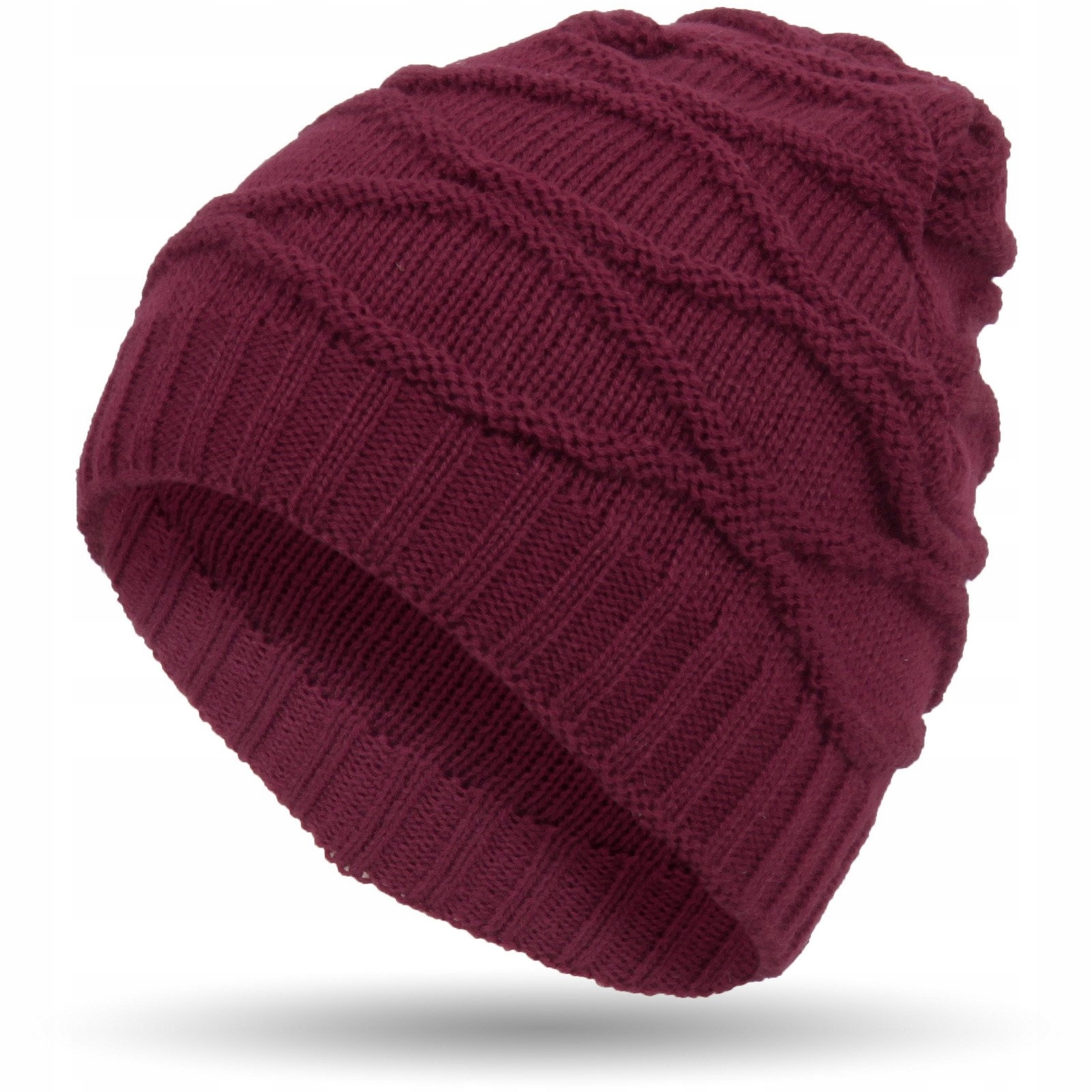 W316D BEANIE DAMSKA ZIMOWA CZAPKA DZIANINOWA