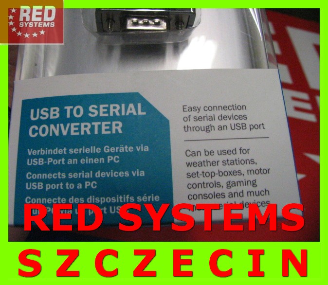 RED Digitus Adapter USB RS232 COM Szeregowy WIN 10 Marka Digitus
