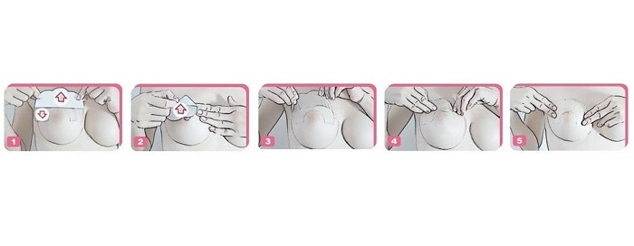 PLASTRY PODTRZYMUJĄCE BIUST PIERSI + 2 OSŁONKI A-D PUSH-UP DLA KOBIET Linia regular