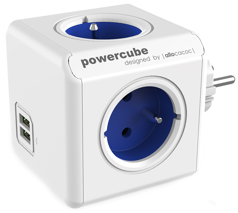

Listwa kostka Cube 4 gniazda 2 porty ładowarka Usb