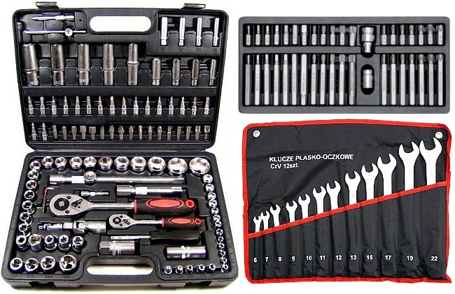 ZESTAW KLUCZY NASADOWYCH KLUCZE NASADOWE 160+ YATO TORX BITY 40 SZTUK Marka Geko