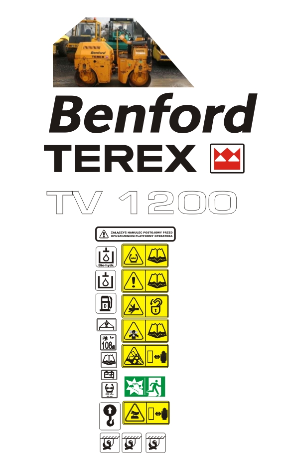 TEREX BENFORD TV1200 НАКЛЕЙКИ НАКЛЕЙКА