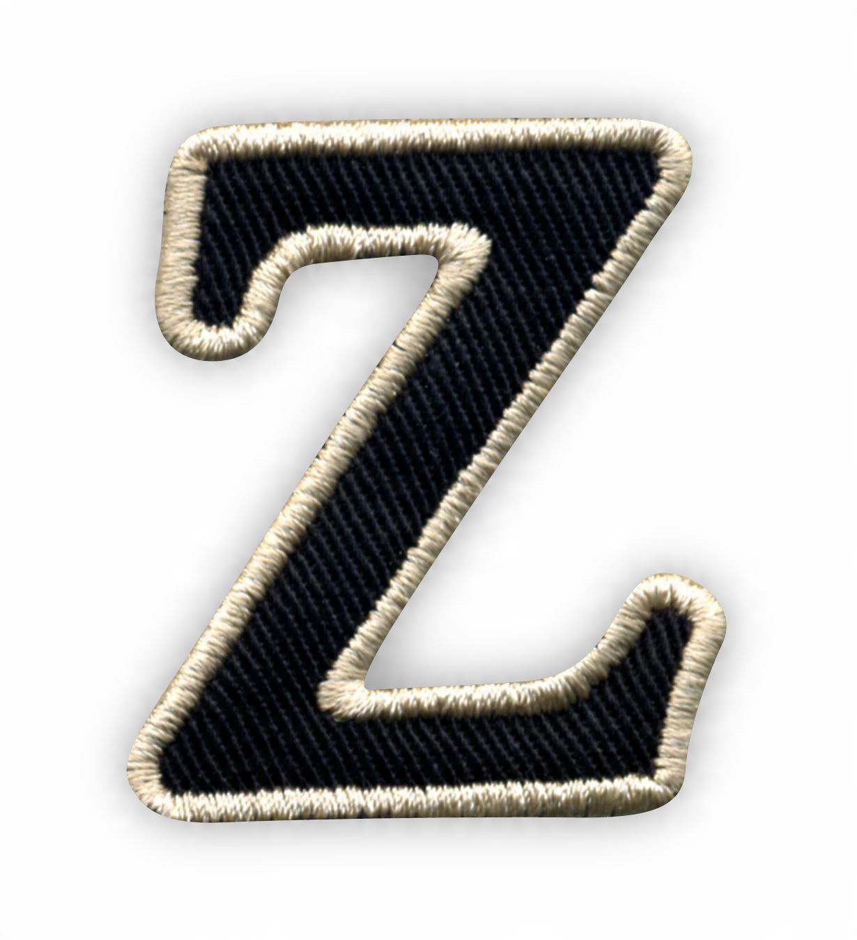 

Naszywka Litera, literka Z - czarno-beżowa Haft