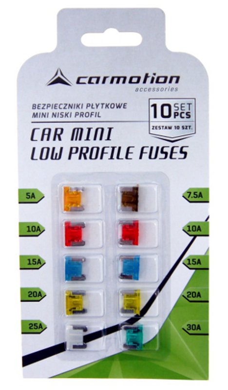 

Bezpieczniki Mini Niski Profil 10 Sztuk 5A-30A