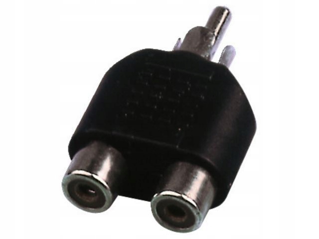 

Monacor NTA-104 Przejściówka 2x gn. Rca - Wtyk Rca