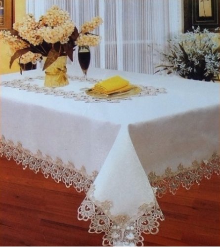 

Piękny Obrus 160x300 Plamoodporny Gipiura Inne Też