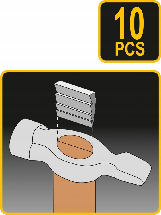 KLINY DO MŁOTKA MŁOTKÓW ZESTAW 10 SZT STAL EAN (GTIN) 5906083040085