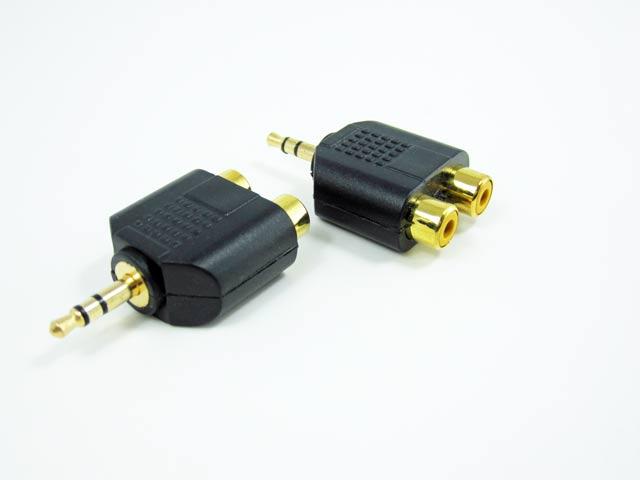 

przejście wtyk mini jack 2x gn Rca chinch