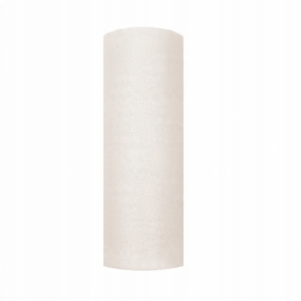 

Tiul brokatowany dekoracyjny 15cm 9m-ECRU