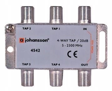 

4 Way Tap Odgałęźnik 4-krotny Johansson 20 dB 4542