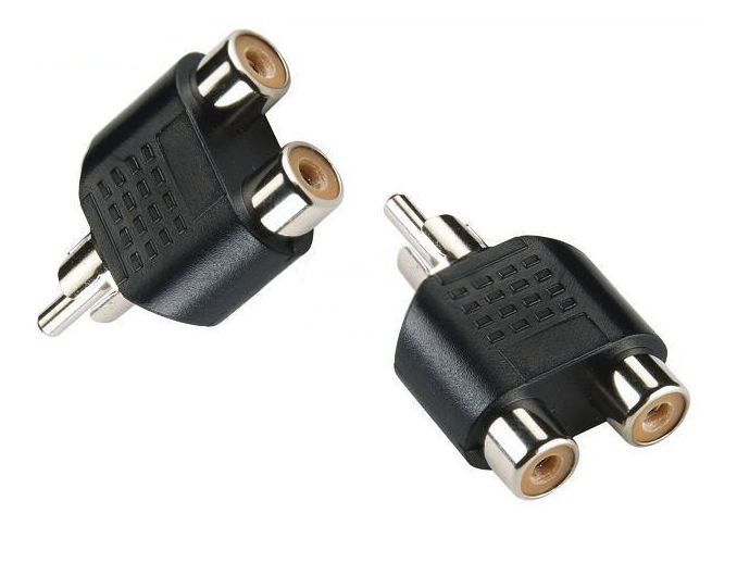 

Adapter przejściówka Rca 2x Rca Chinch M/f