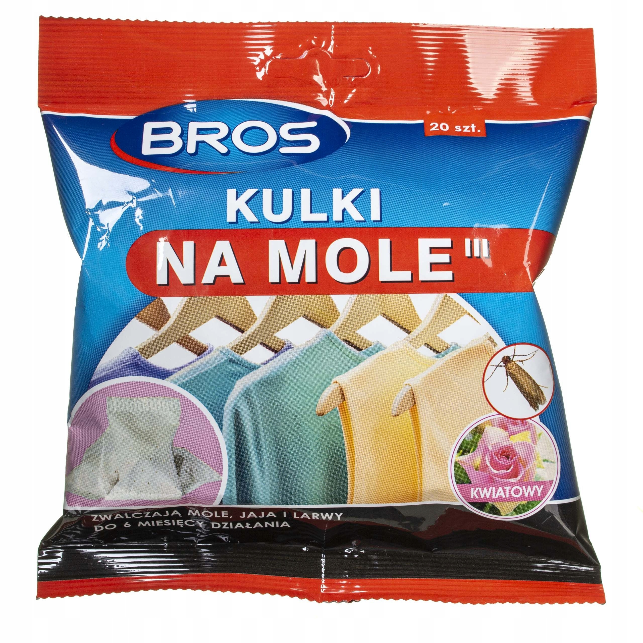 

Bros Kulki Na Mole Przyjemny Zapach Kwiatów 20SZT.
