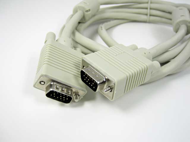 

kabel przewód svga 1,5m vga d-sub 15 pin filtry