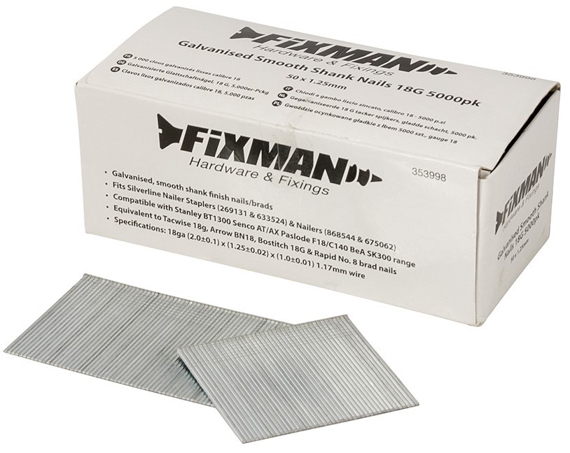 

Ocynkowane Gwoździe 18 G, 500szt 50 x 1,25mm
