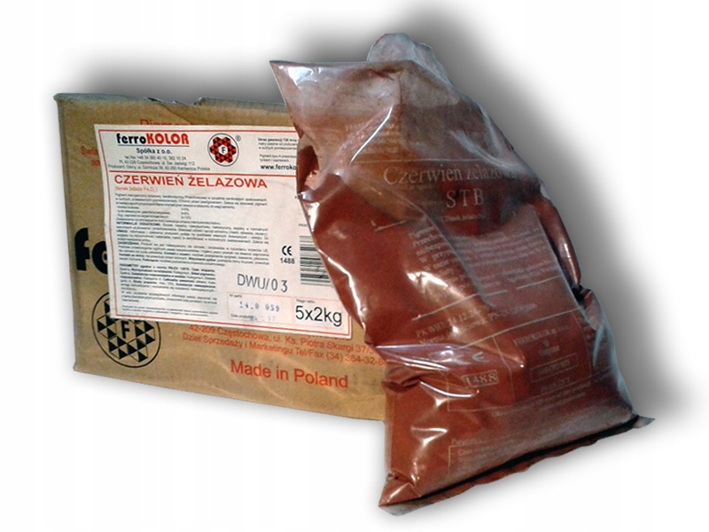 

Barwnik do betonu, Pigment, Farba, Czerwień 2KG