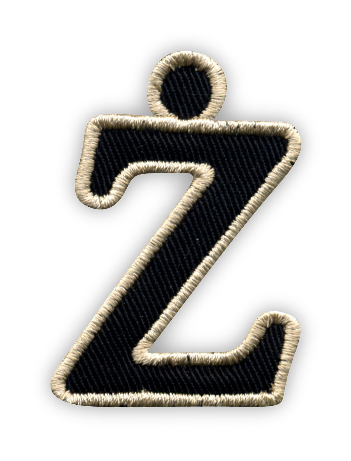 

Naszywka Litera, literka Ż czarno-beżowa Haft
