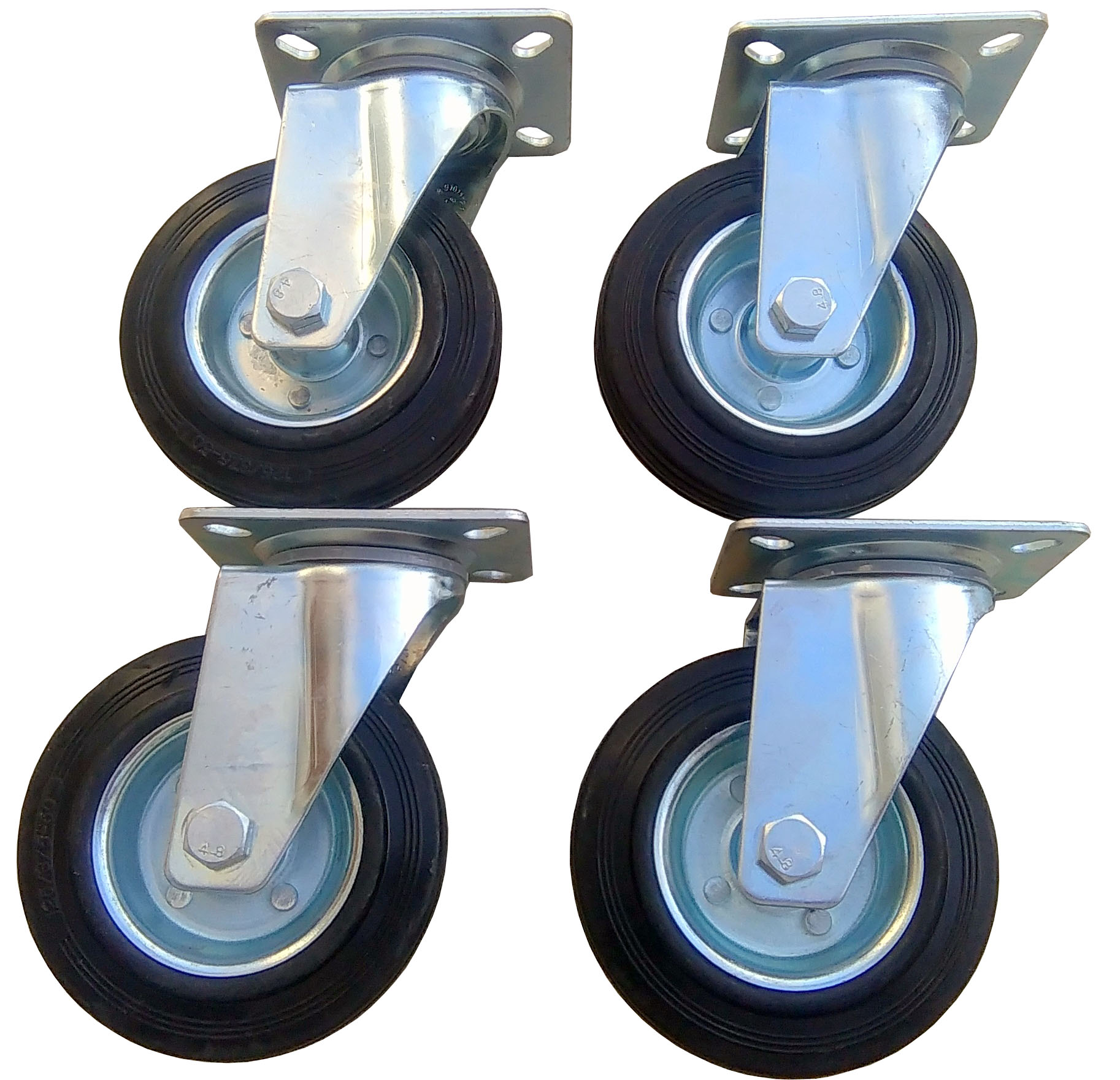 Sada 4 ks Kolečka Kolečko 125 mm 520 kg