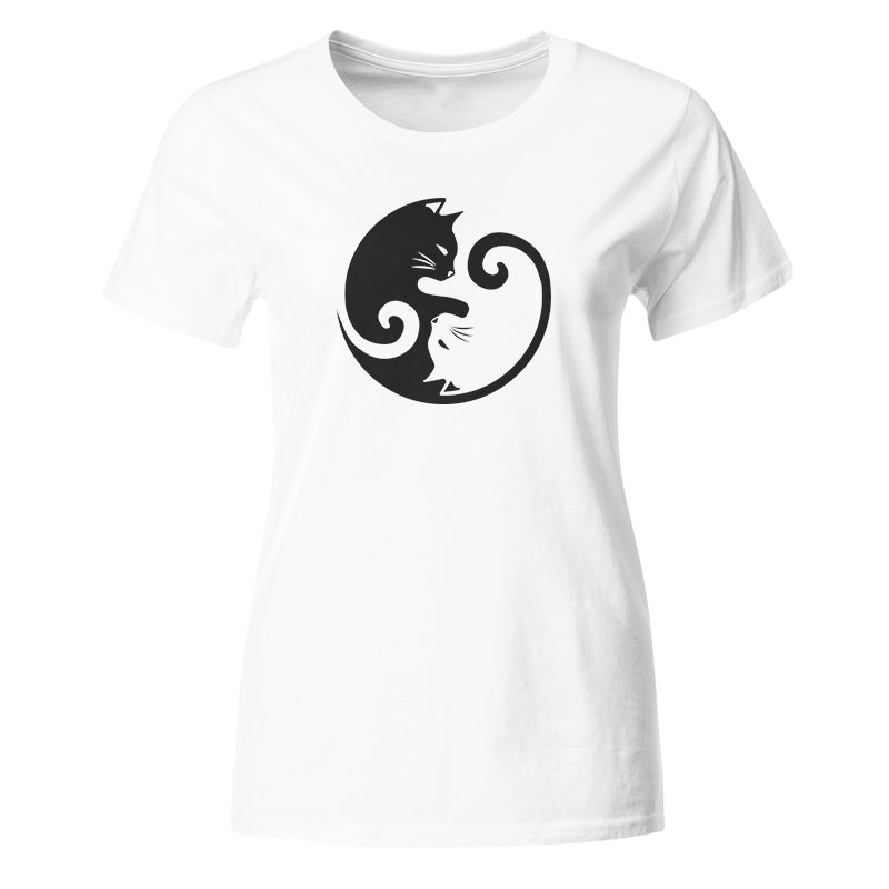 

Koszulka T-shirt Koci Yin Yang Koty Roz. M