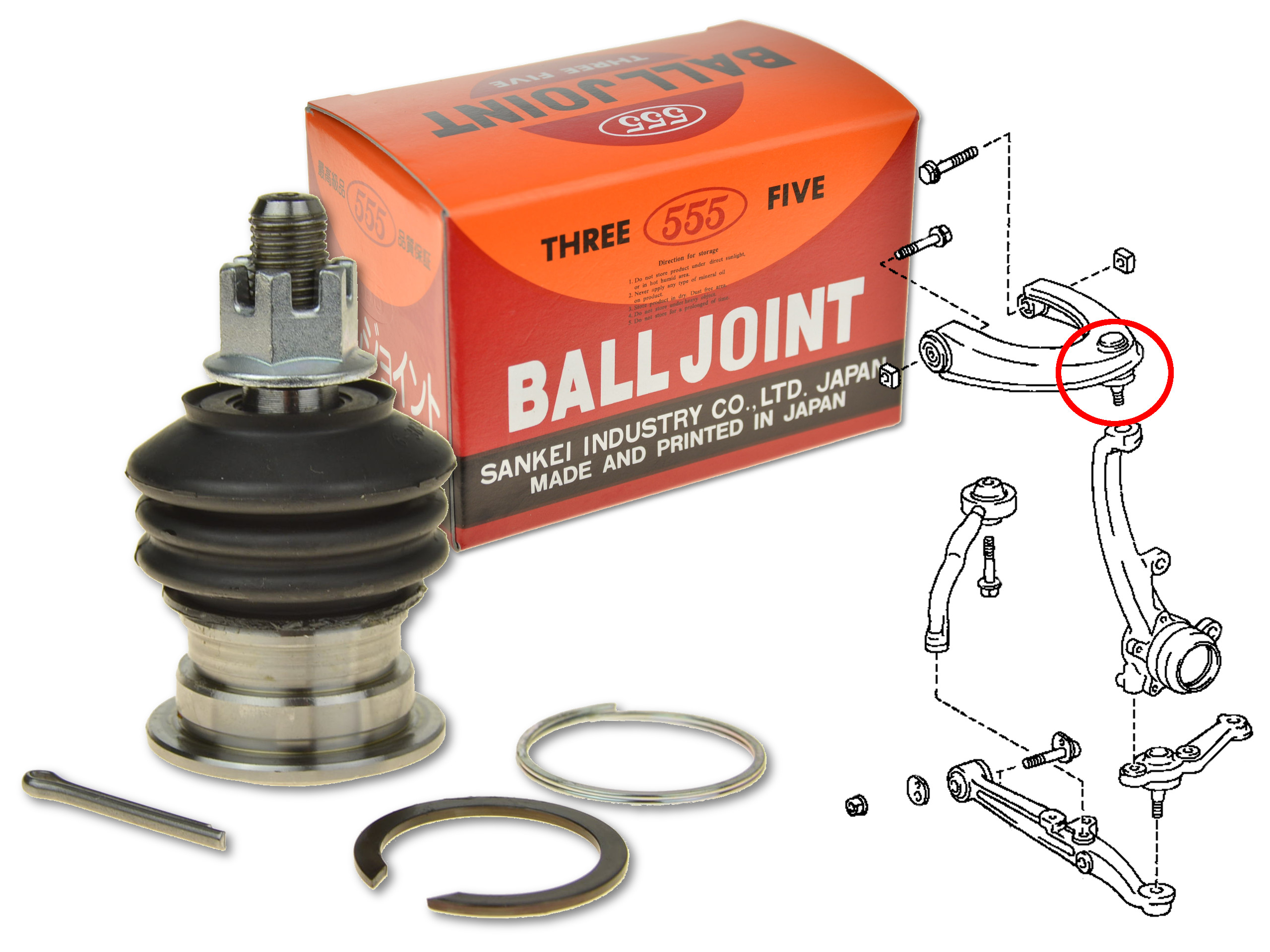 LEXUS IS200 99-05 SWORZEŃ WAHACZA PRZÓD GÓRNY 555