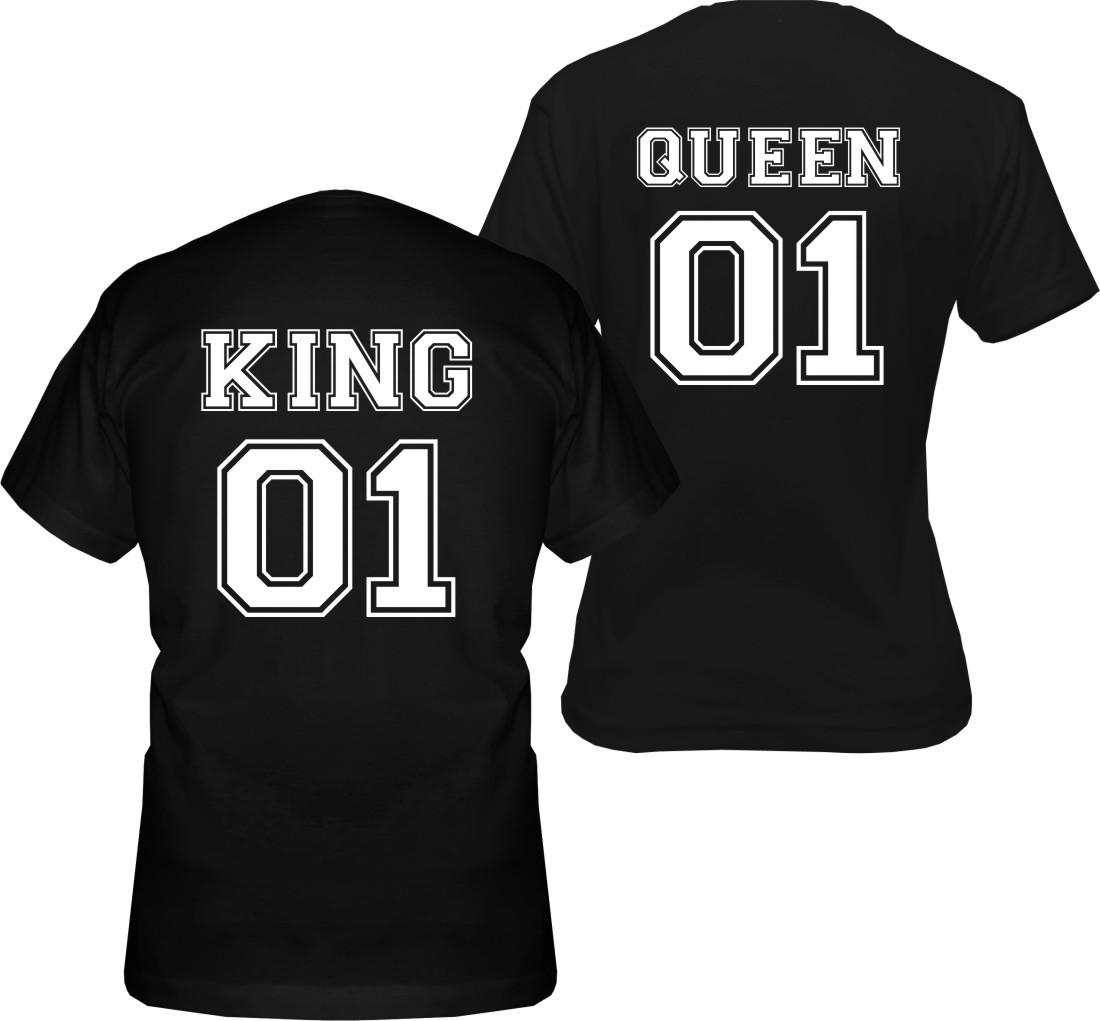 

Koszulki King Queen koszulka dla zakochanych Par L