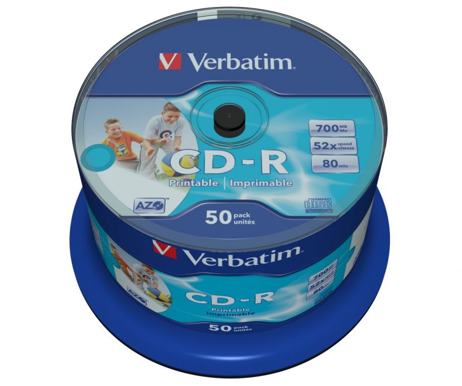 

Verbatim Cd-r Printable Azo cake 50 sztuk Photo