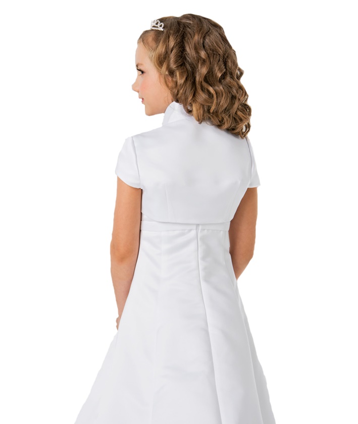 Bolerko komunijne komunia atłas satyna bolerko dla dziewczynki NOWE 146 Marka bez marki