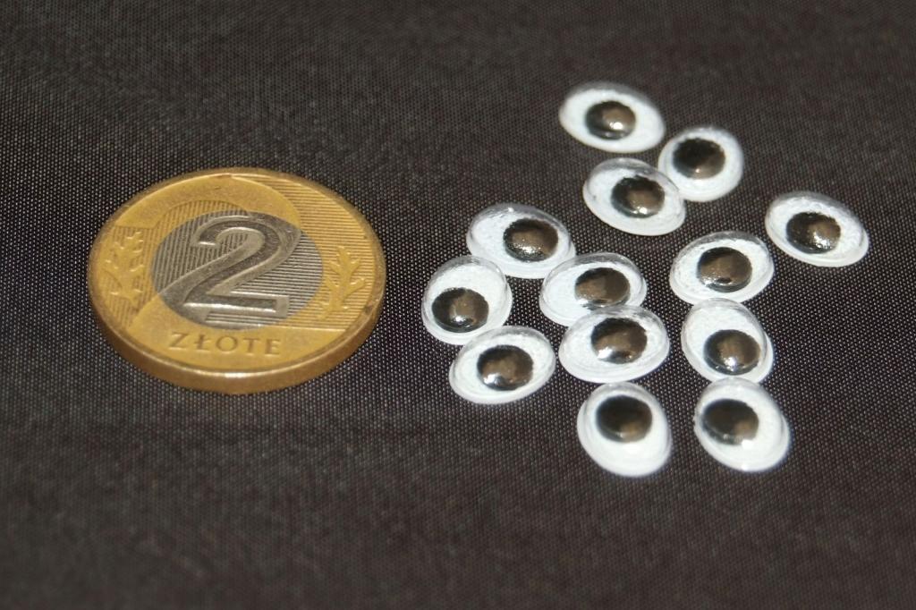 Oczka Oczy Ruchome Owalne 8 MM (25 Szt/opak) Łódź