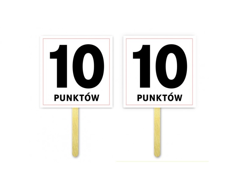 

Tabliczki do zdjęć konkursów 10 punktów 2szt TL41