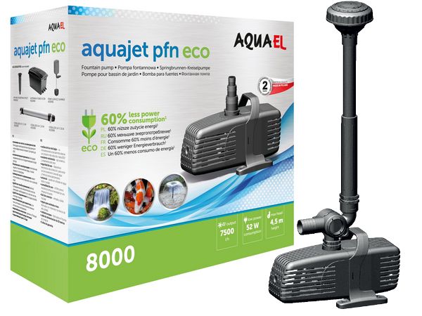 Pompa Fontannowa Aquael Pfn 8000 Eco 52W 7500 l/h
