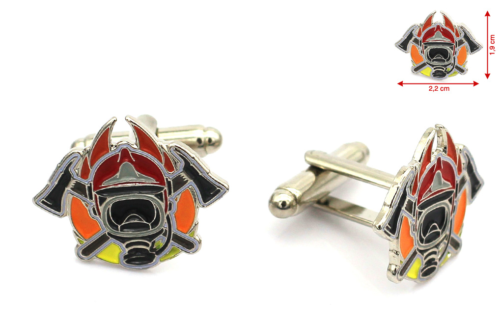 HEŁM STRAŻACKI Spinki do mankietów PSP, OSP + etui Płeć uniseks