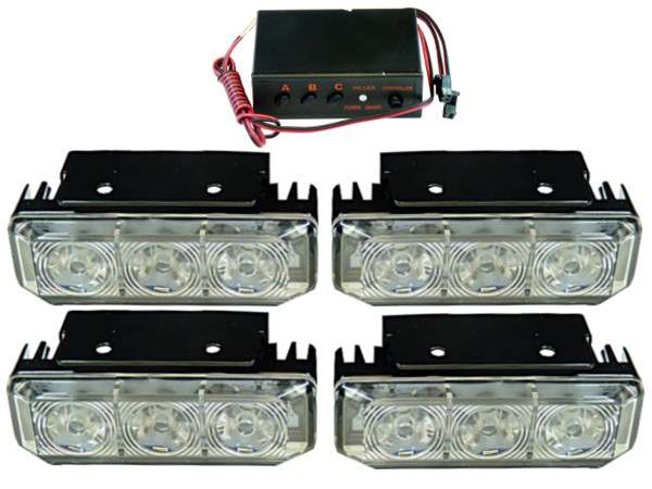 4 3 - мощность синий строб вспышки лампы комплект RS