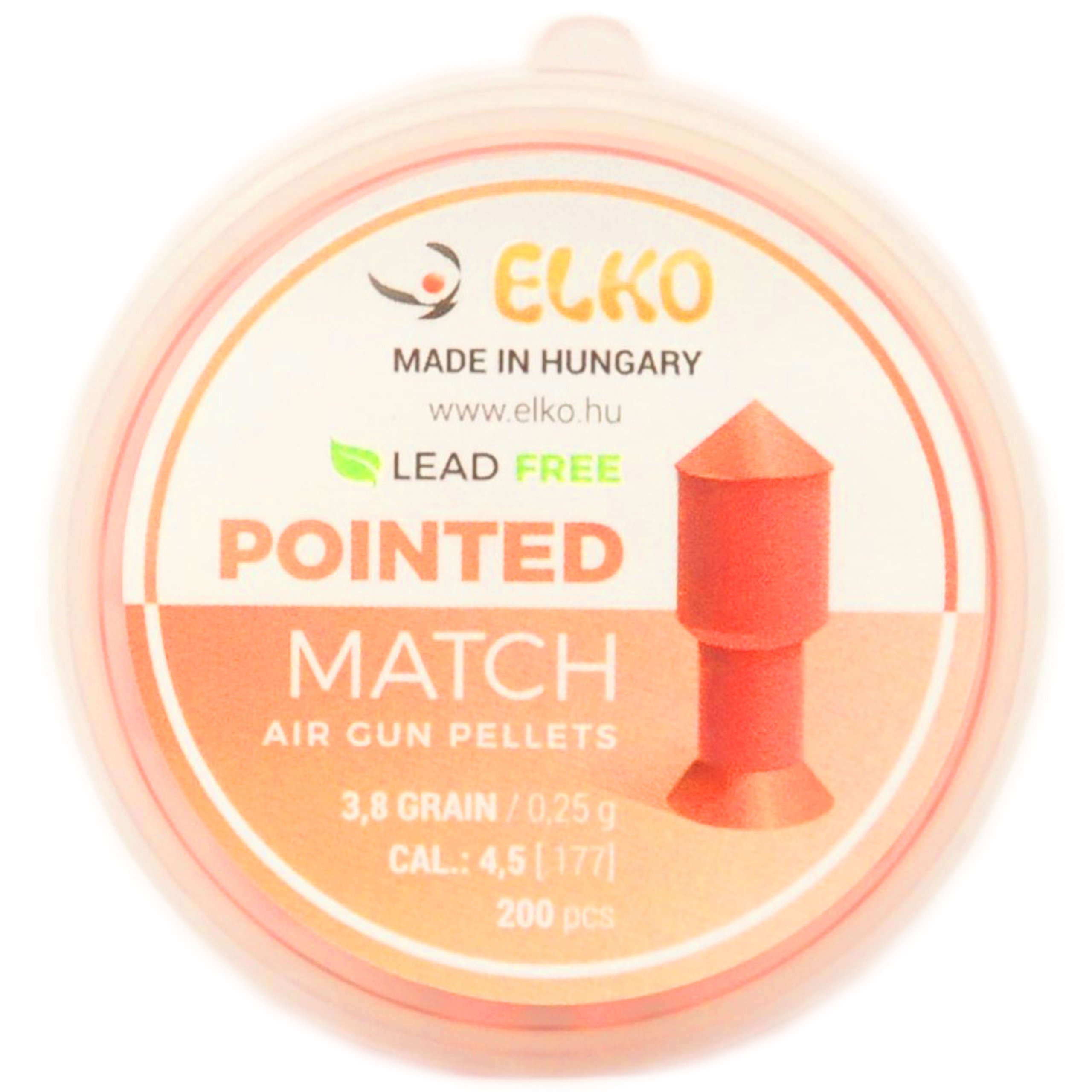 

Śrut teflonowy Elko Pointed Match 4,5 mm Vo=420m/s