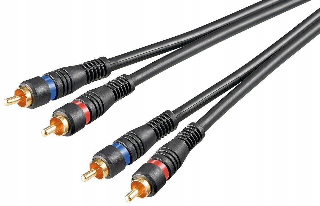 

Przewód Kabel Ofc Wtyki 2X Rca Cinch 10M Gold