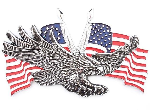 5534344 - МЕТАЛЛИЧЕСКАЯ ЭМБЛЕМА ОРЕЛ ФЛАГ США ПРИКЛЕЕННЫЙ МАЛЕНЬКИЙ