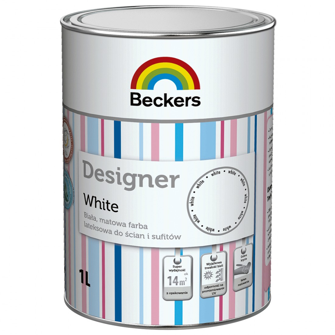 BECKERS DESIGNER White Farba lateksowa BIAŁA 1l