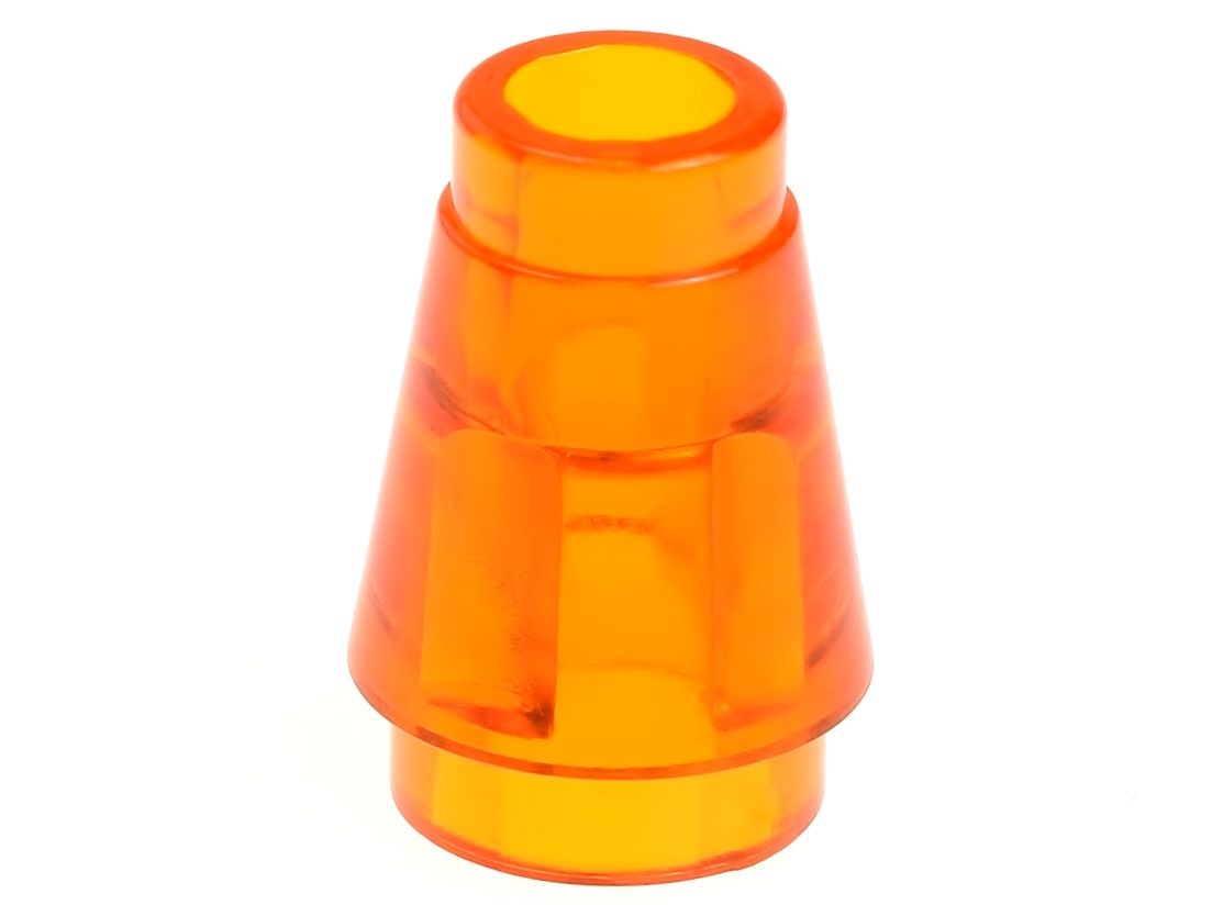 

Lego Stożek 1x1 4589b pomarańczowy trans 4 szt.