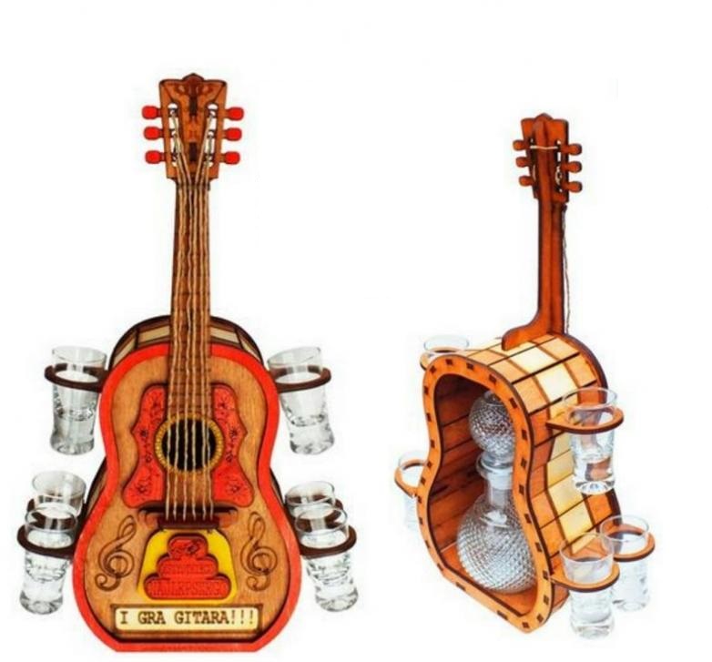 

Gitara Stojak Karafka Kieliszki Urodziny