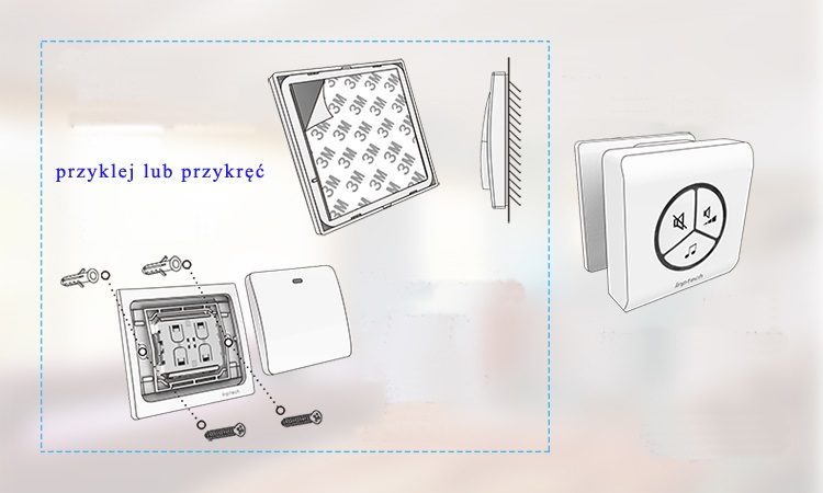 ++ BEZBATERYJNY BEZPRZEWODOWY DZWONEK LINBELL G1 + Maksymalny zasięg 80 m