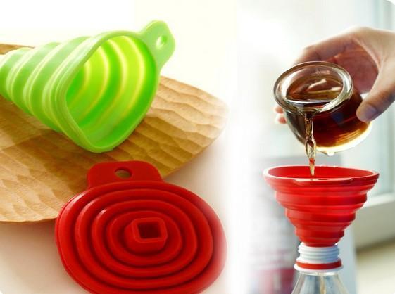 

Silikonowy Lejek Kuchenny Składany Harmonijka Tani