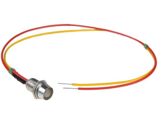 

Dioda Led kontrolka 5mm 12V z przewodem Czerwona
