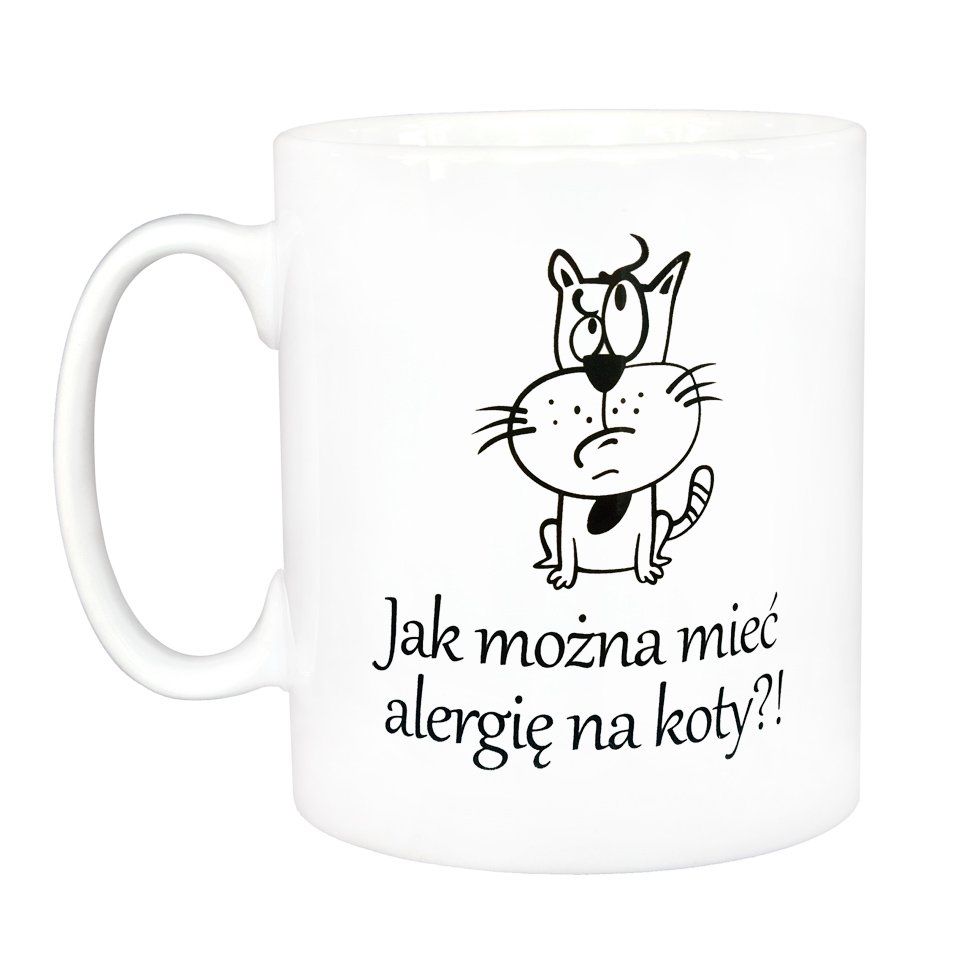

Kubek Zdziwiony Kotek z nadrukiem kota Jakość